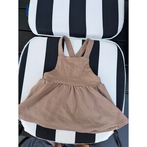 Colored Organics Tan Organic Cotton Pinafore Dress Infant 3-6M